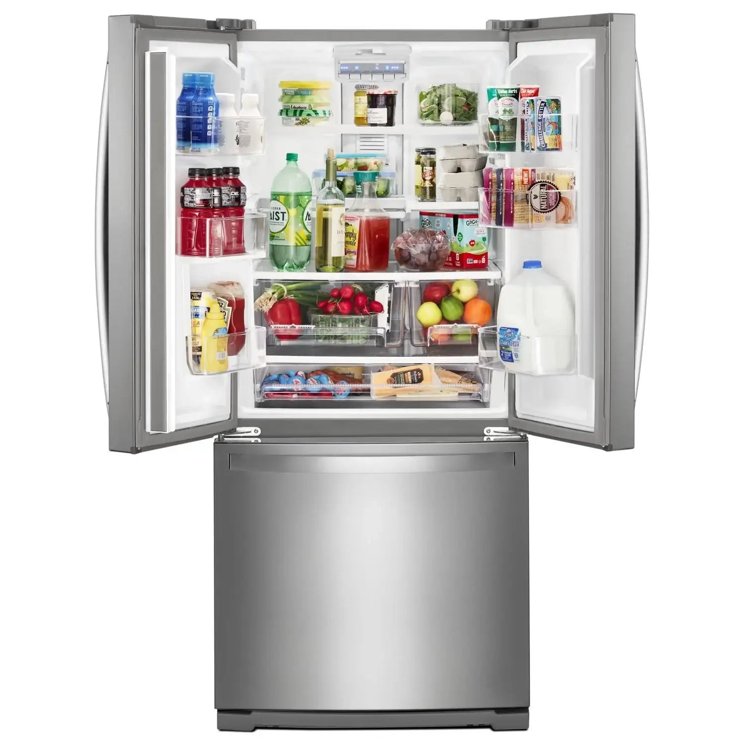 Whirlpool 30" 19.7 cu. ft. French Door Refrigerator Stainless Steel Fingerprint Resistant WRF560SFHZ