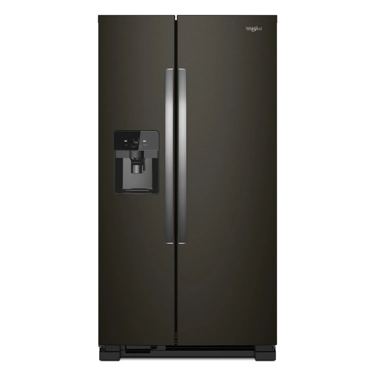 Whirlpool 33" 21.4 cu. ft. Side-by-Side Refrigerator Black Stainless with Dispenser WRS321SDHV
