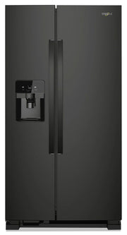 Réfrigérateur Whirlpool 25 pi³ Côte à Côte 36" Noir Brillant