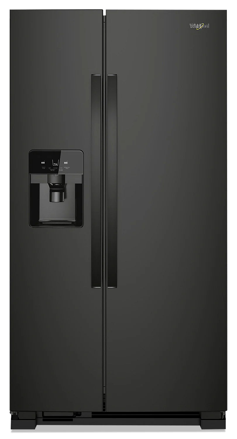 Réfrigérateur Whirlpool 25 pi³ Côte à Côte 36" Noir Brillant