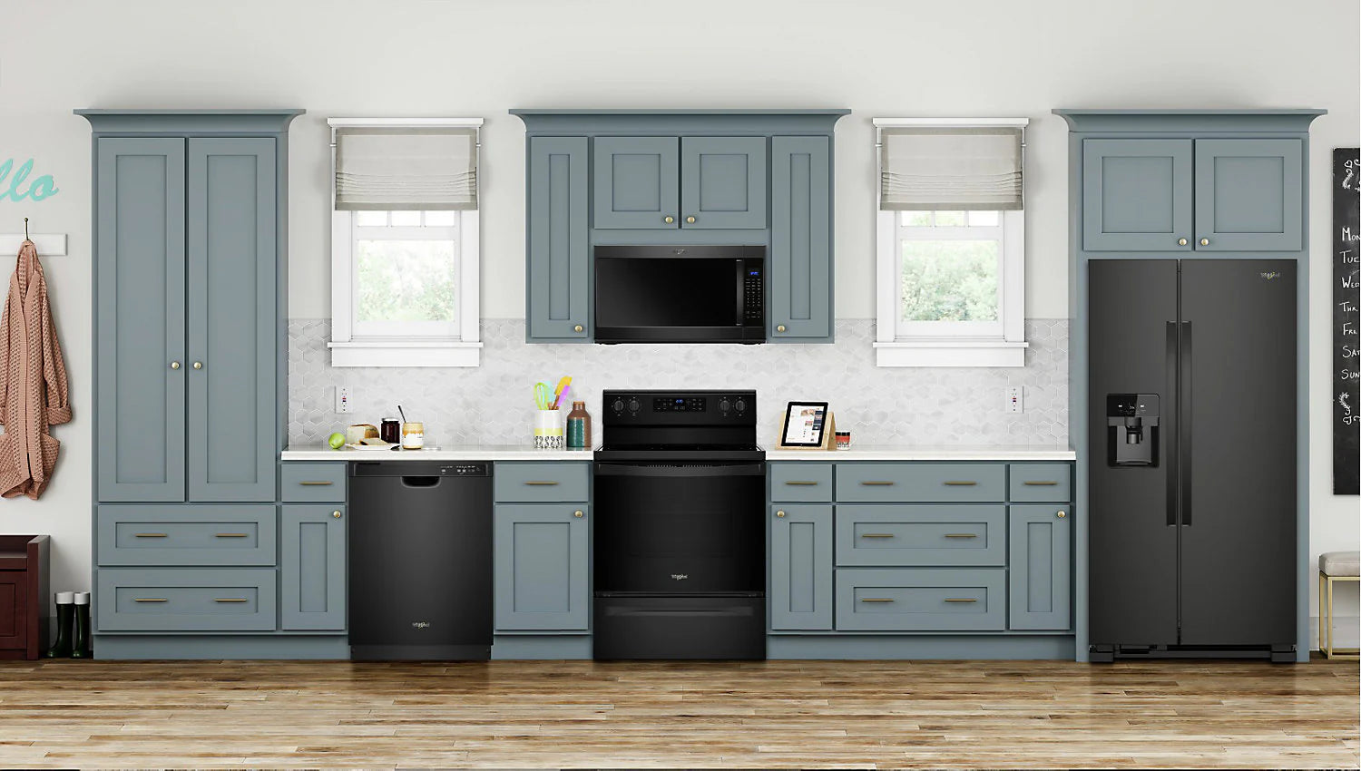Réfrigérateur Whirlpool 25 pi³ Côte à Côte 36" Noir Brillant