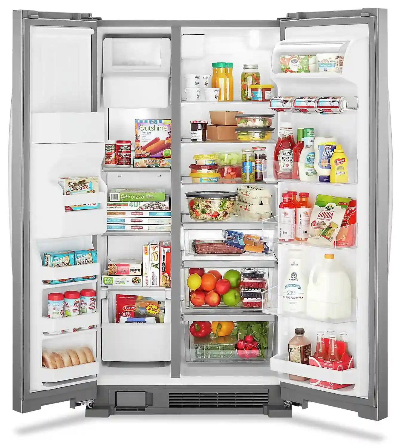 Whirlpool 25 cu. ft. 36-inch Black Stainless Steel Refrigerator WRS555SIHV