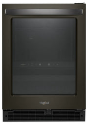 Refroidisseur à vin Whirlpool WUB50X24HV en acier inoxydable noir à 2 zones de 24 po