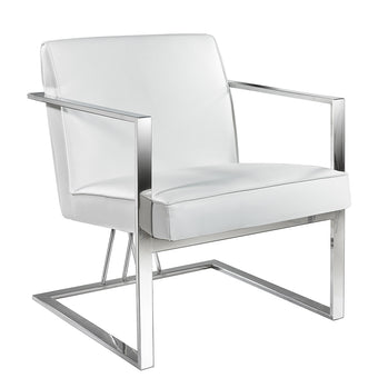 Chaise Fairmont : Similicuir blanc