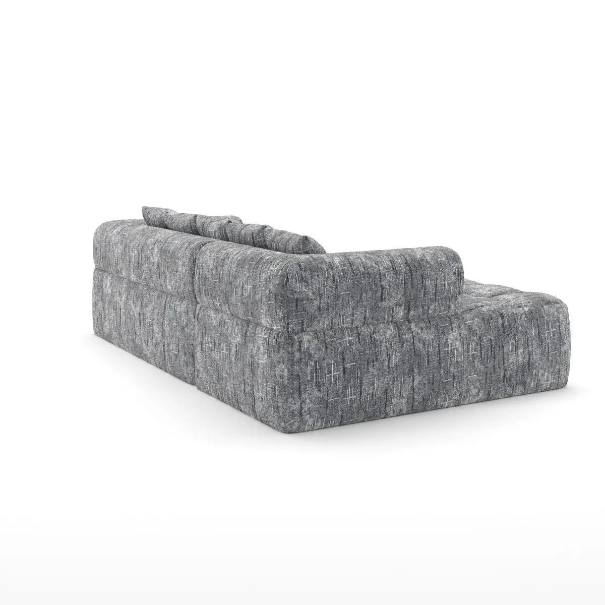 Sectionnel en tissu gris Mason | Ressorts ensachés confort et mousse 30D