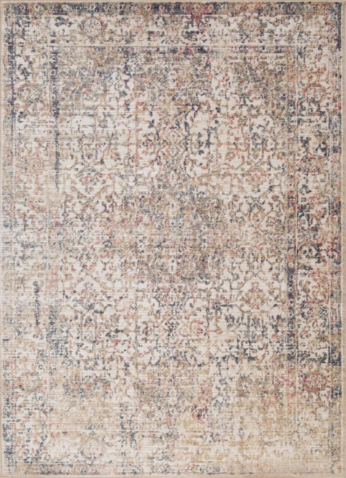 Tapis transitionnel Mercer 5x8 | Ivoire et Beige au fini vieilli