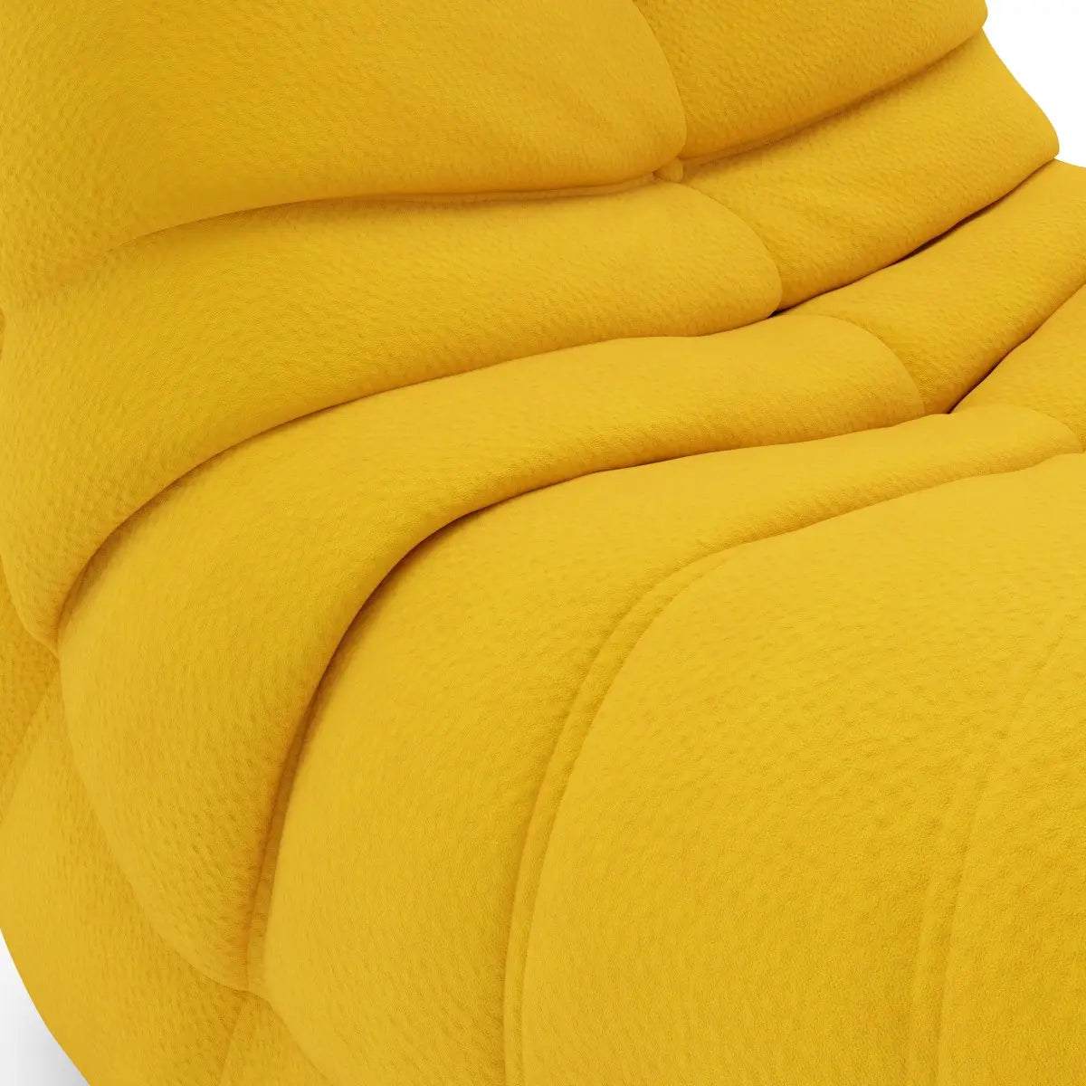 Petit fauteuil moderne pour enfant | Jaune Pâle et ressorts ensachés