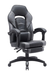 Fauteuil de gaming ergonomique Brassex | Noir/Gris avec support lombaire