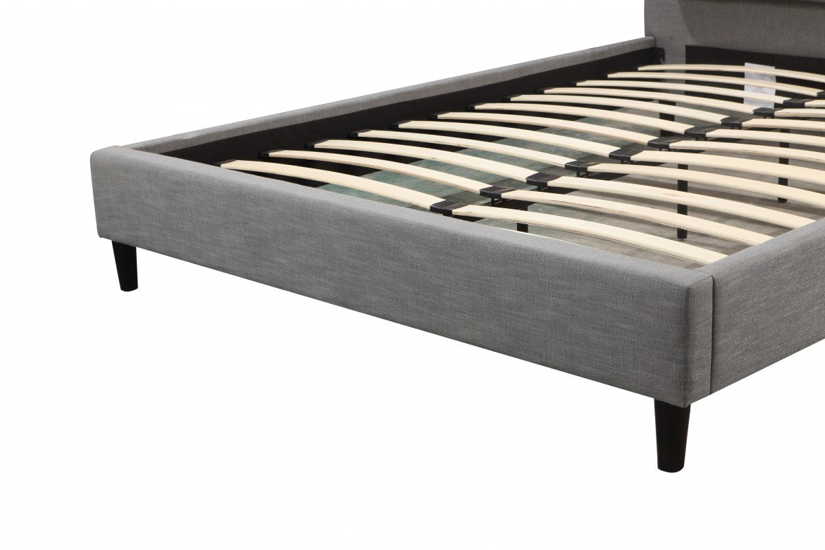 LIT PLATEFORME QUEEN - GRIS ( Meuble Mtl )