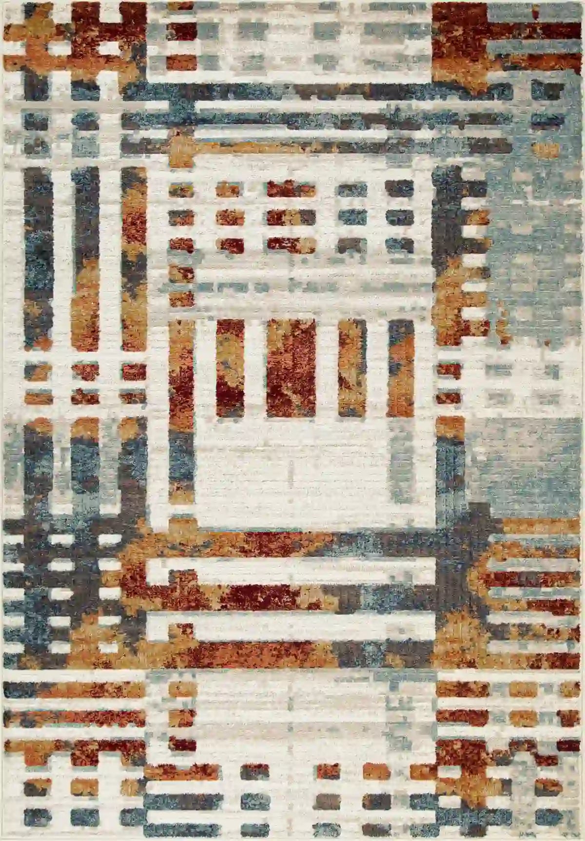 Soleil 7x9 : Grand Tapis Texturé au Fini Patiné Neutre
