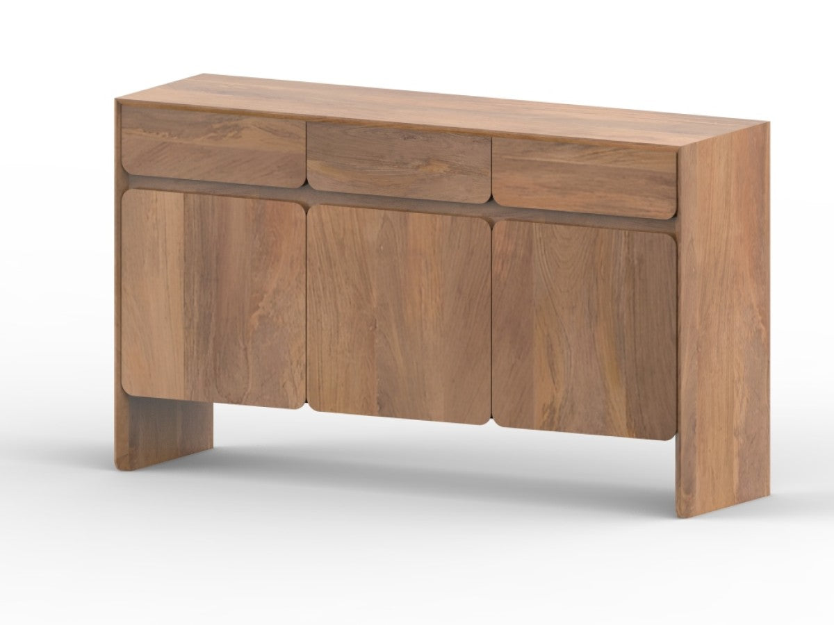 Buffet Antonio | Chêne Foncé | Bois Massif | 3 Tiroirs