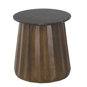 Arianna : Table en Marbre et Base en Manguier Espresso