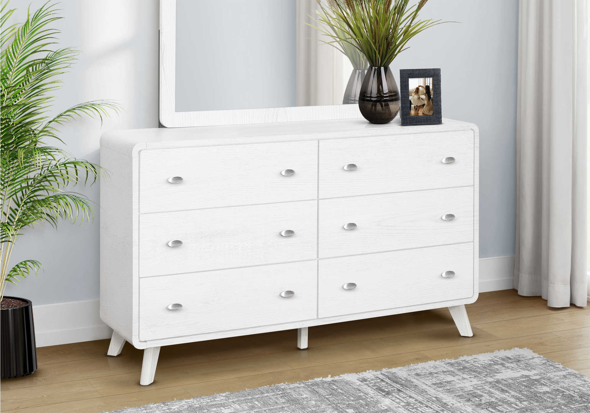 6-Drawer Dresser - White Oak Finish: I 5291
