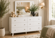 6-Drawer Dresser - White Oak Finish: I 5291