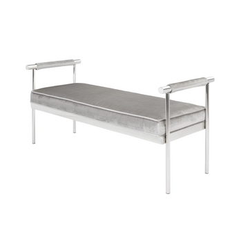 Banc Helen : Velours Gris