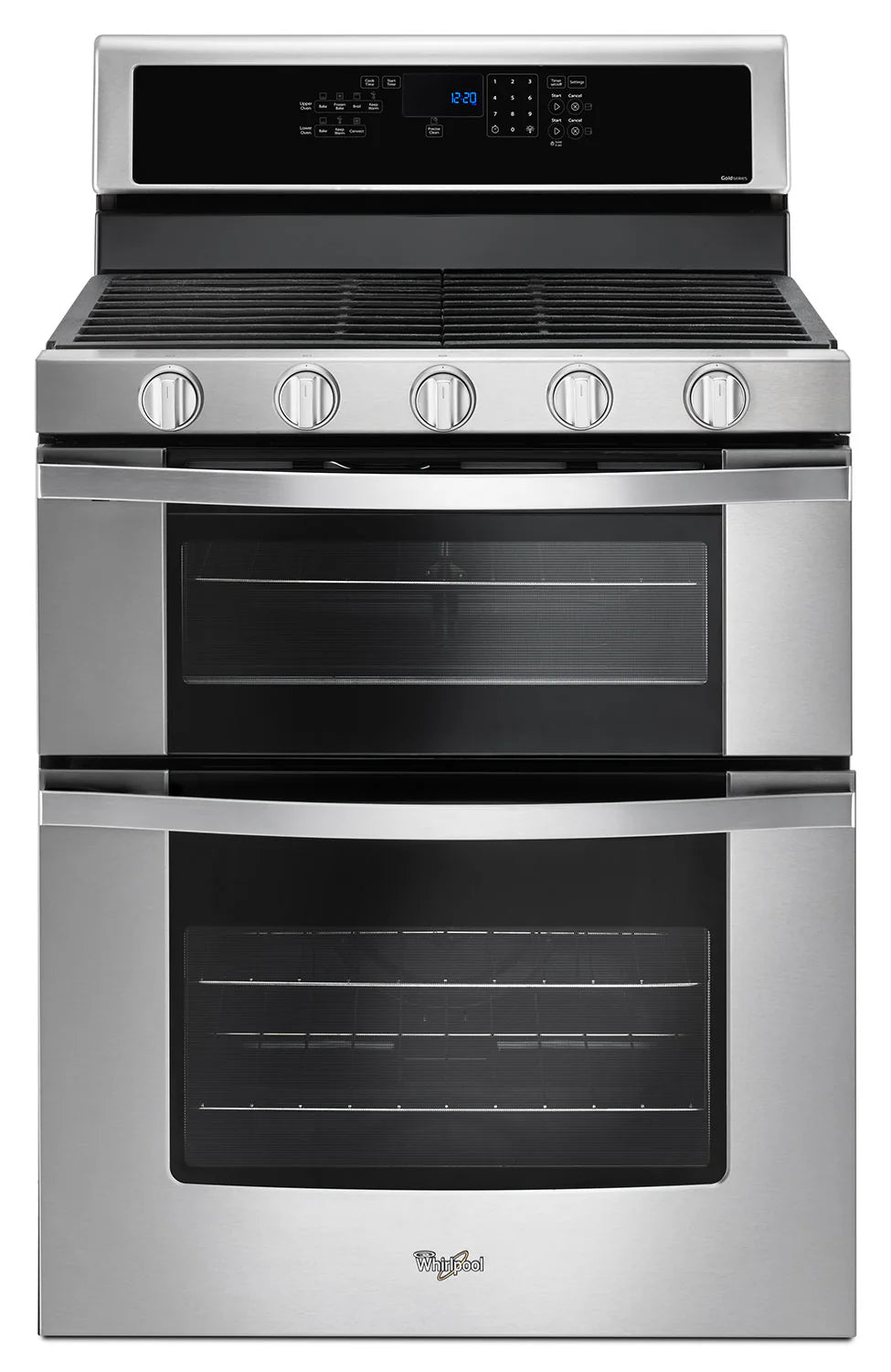 Cuisinière Whirlpool 30" 6 pi³ Gaz Double Four Acier Inox