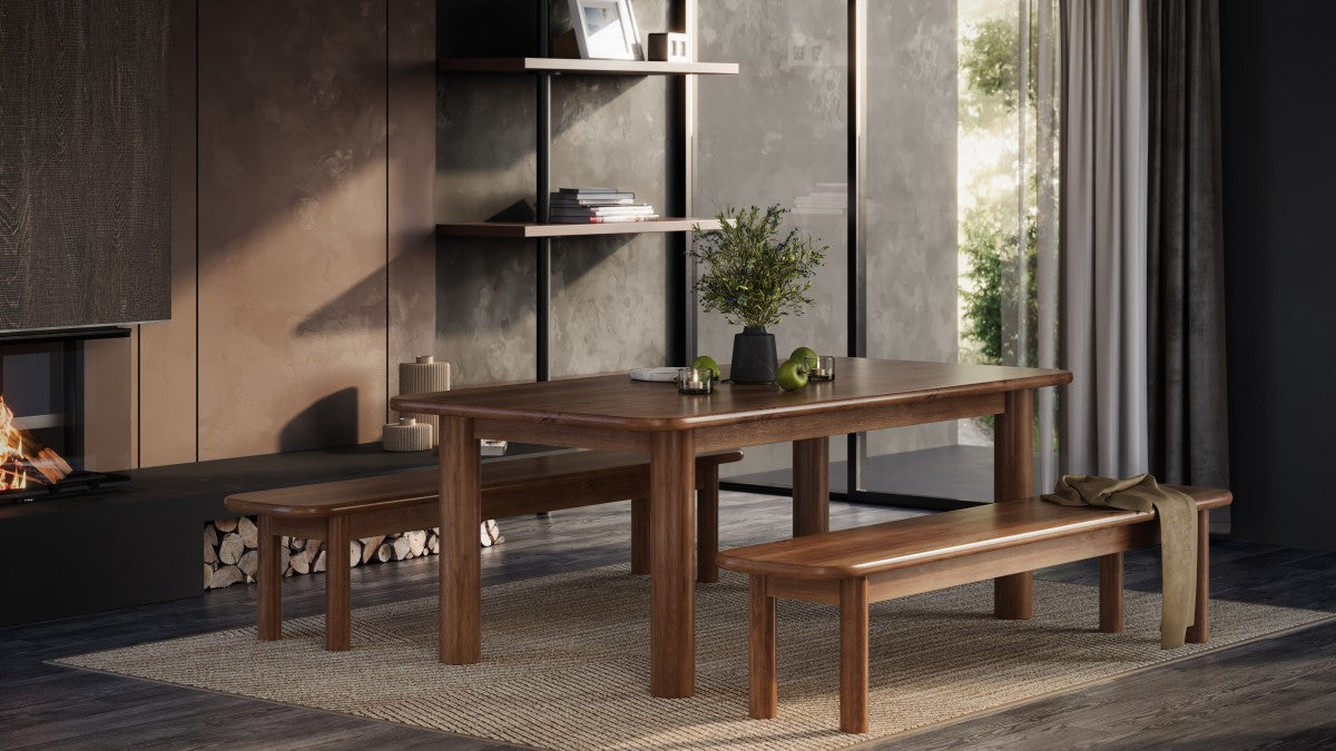 Banc de nomination Richmond en Acacia | Bois véritable et fini brun