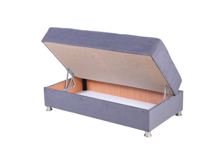Pouf (tissu gris)