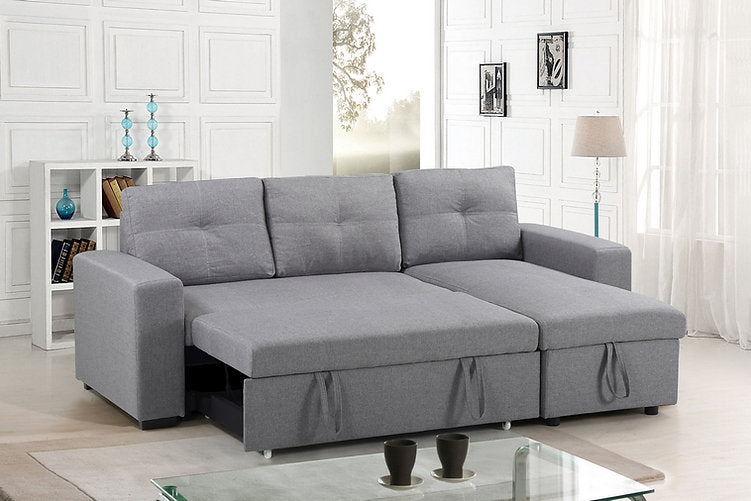 Divan-lit sectionnel réversible gris – Offre du Vendredi Fou Montréal