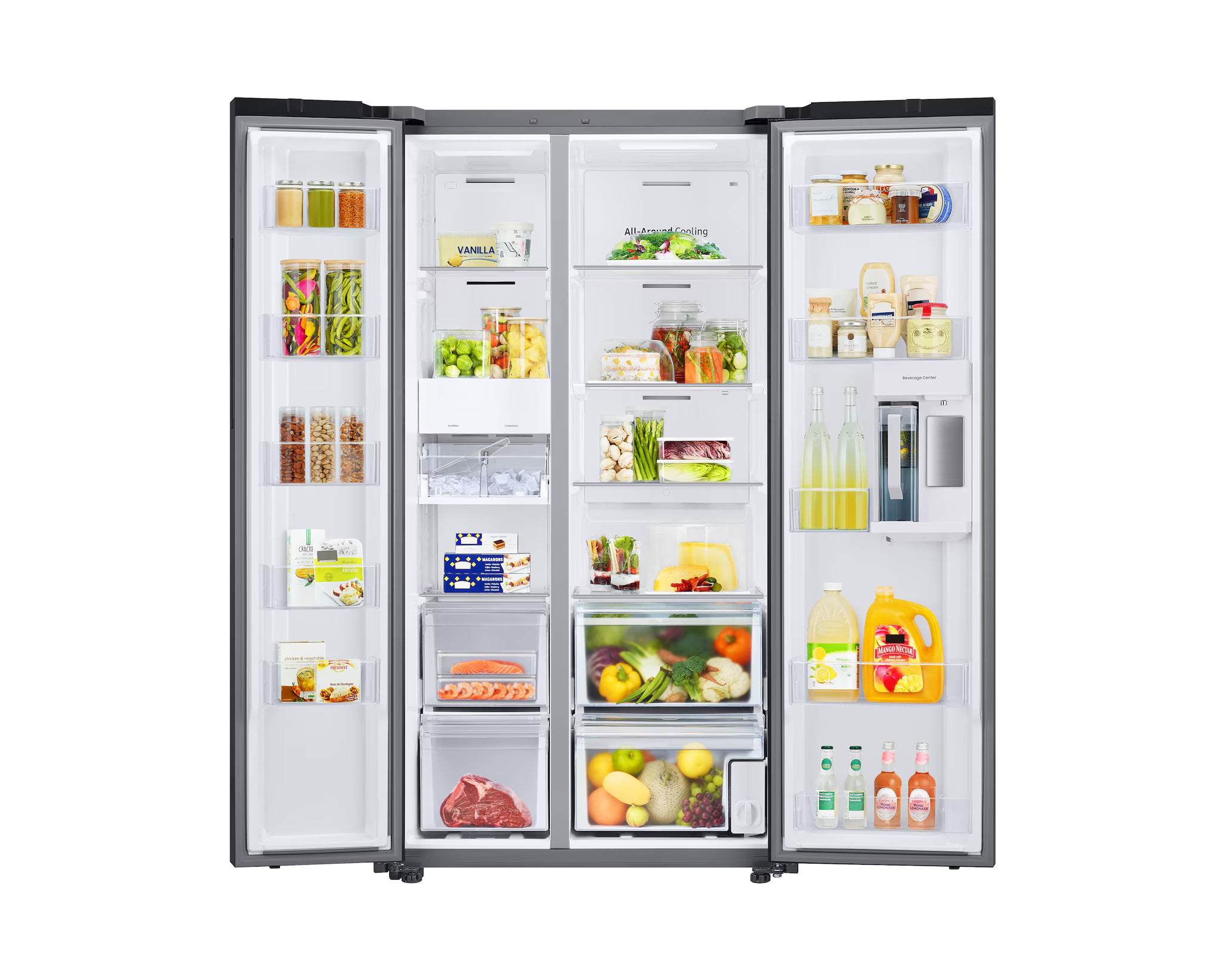 Samsung BESPOKE 36" Side-by-Side Refrigerator 23 cu. ft. White Glass Counter Depth