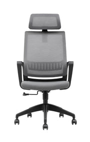 Modern Grey Office Chair | Lumbar Support and Synchro Mechanism