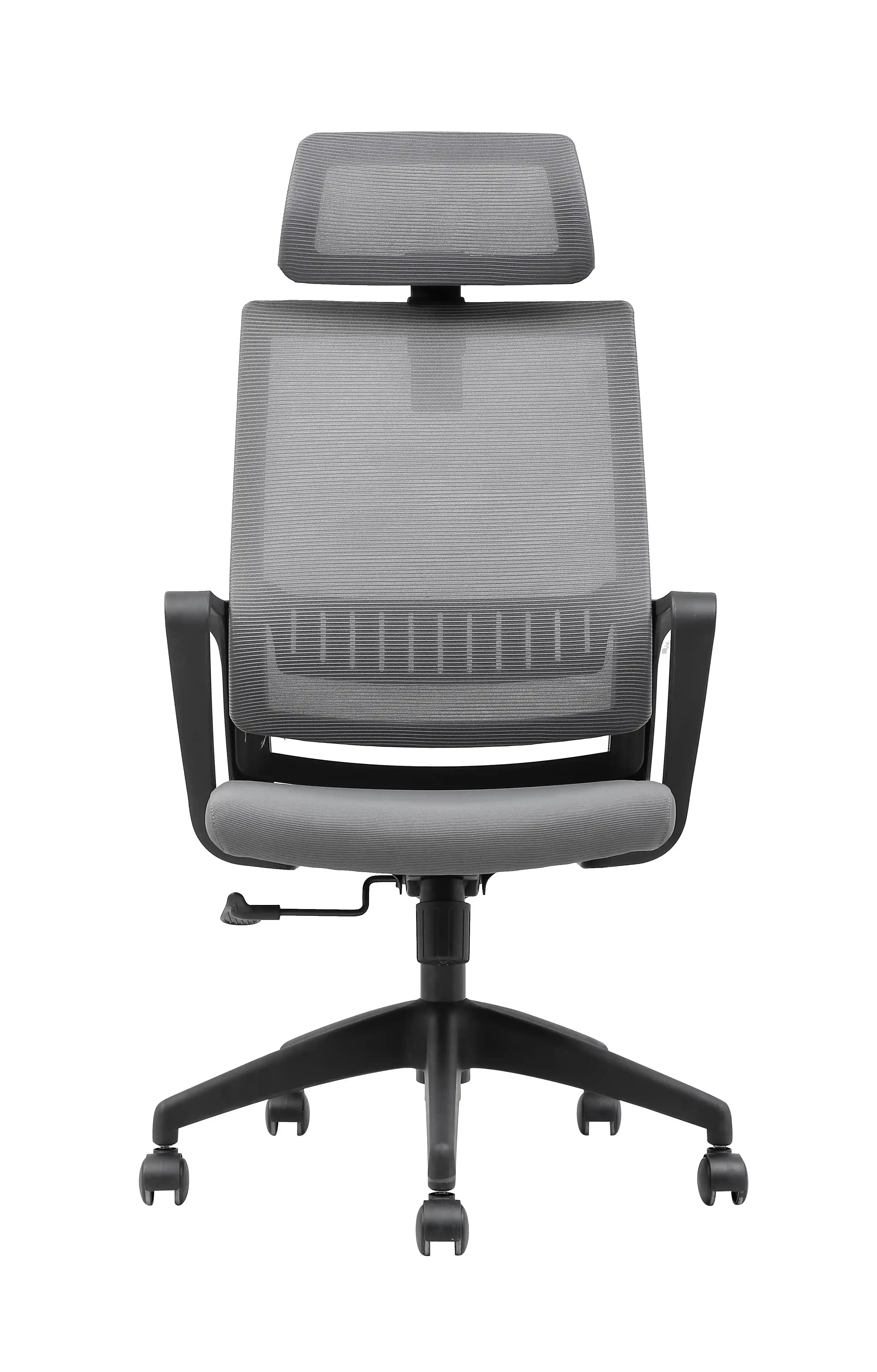 Siège de bureau moderne gris | Support lombaire et mécanisme synchrone