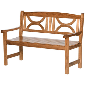 Banc de jardin en bois 2 places pour cour, pelouse, porche, naturel