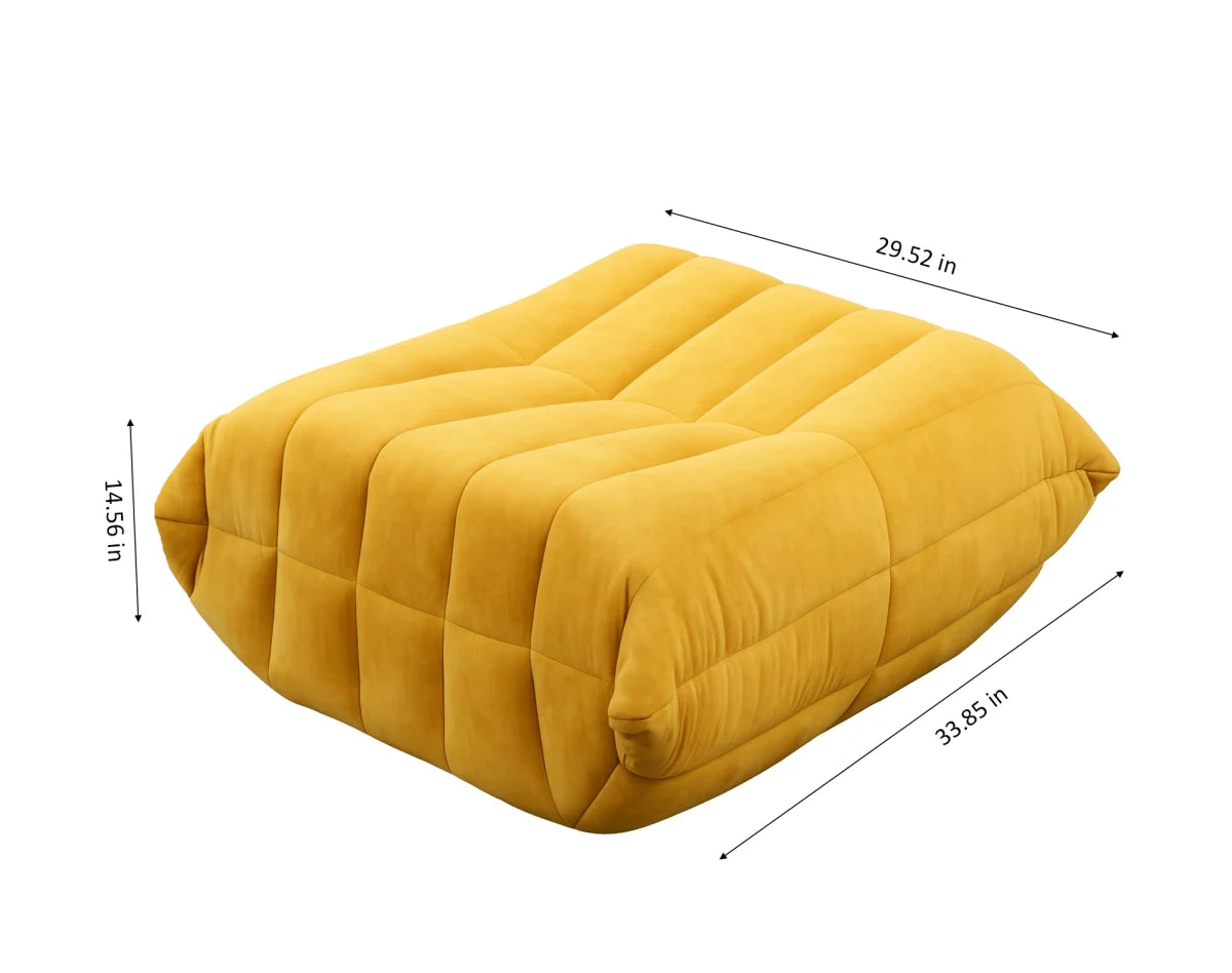 Pouf Dontae Taupe | Stations Ensachés | Matelassé Design