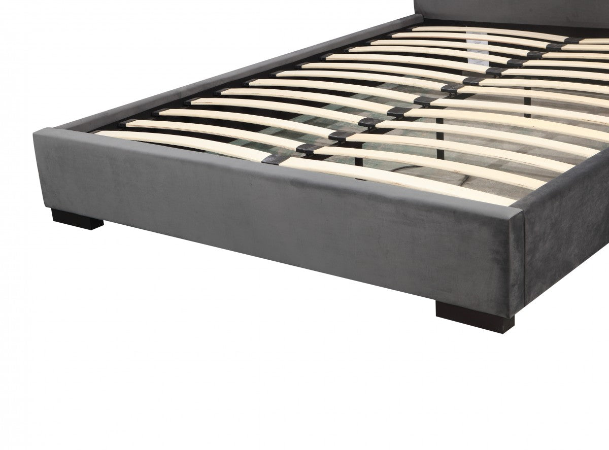 LIT PLATEFORME QUEEN - GRIS ( Meuble Mtl )