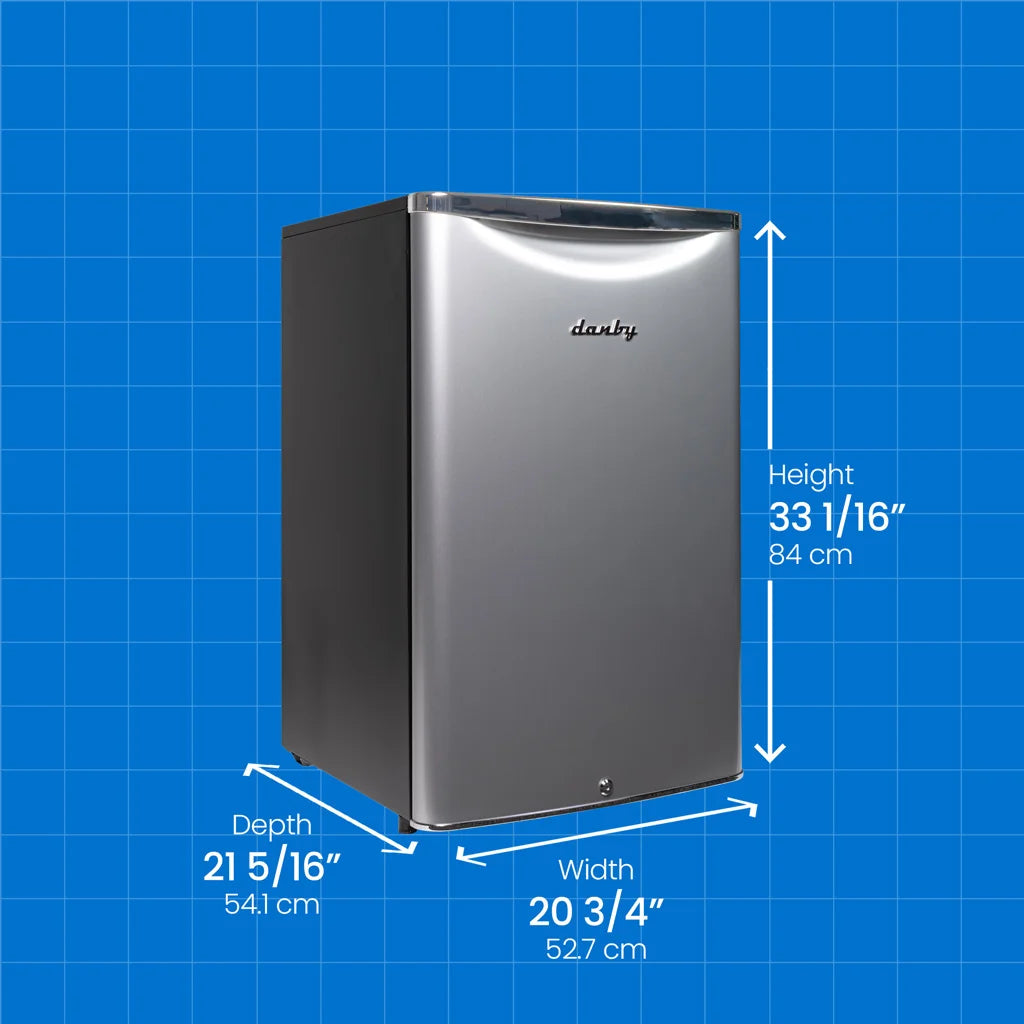 Réfrigérateur Danby 4,4 pi³ Retro Argent sans Congélateur