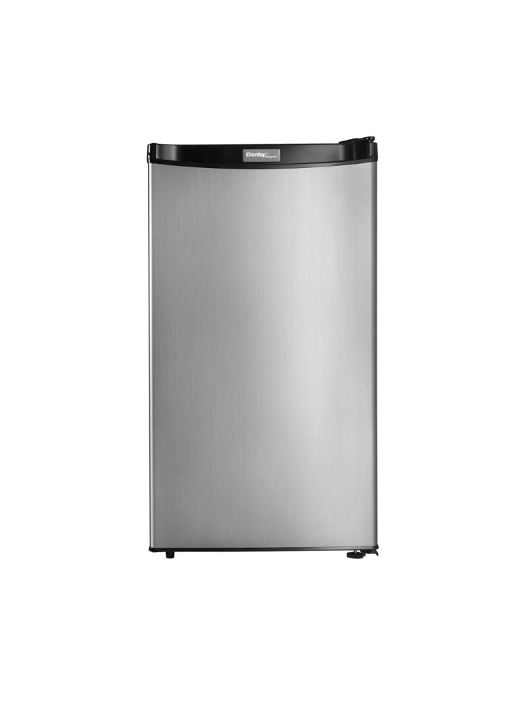 Danby 3.2 cu. ft. Compact Refrigerator with Freezer, Stainless Steel