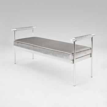 Banc Helen : Velours Gris