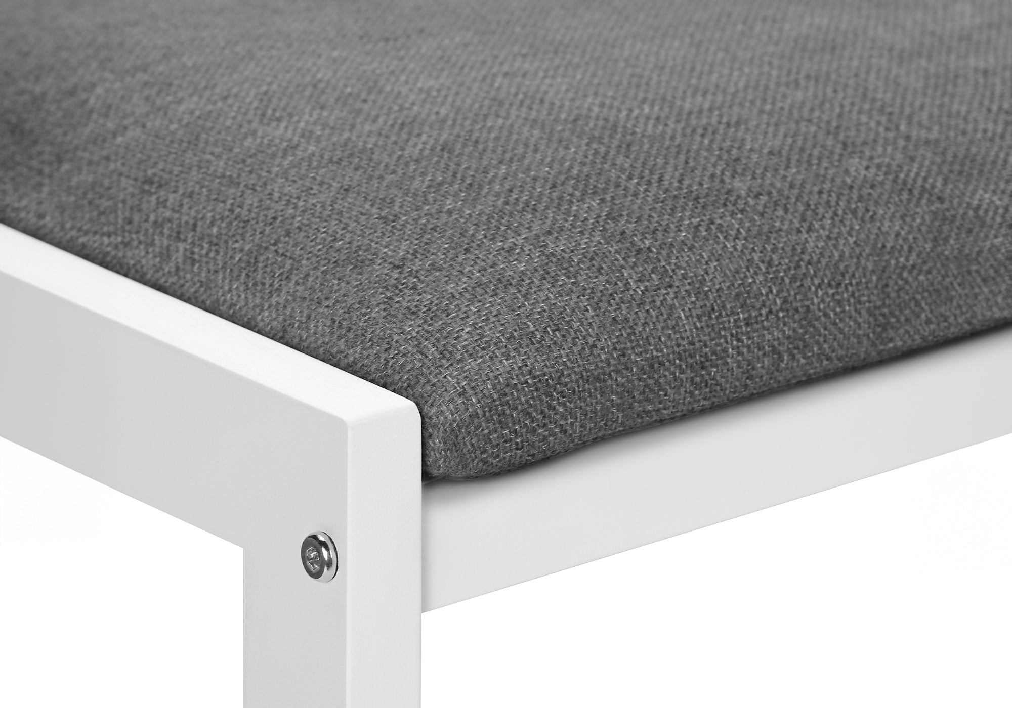 ENSEMBLE SALLE À MANGER - ENSEMBLE 3 PIÈCES / DESSUS BLANC / MÉTAL BLANC / I 1011