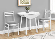 ENSEMBLE SALLE À MANGER - ENSEMBLE 3 PIÈCES / DESSUS BLANC / MÉTAL BLANC / I 1011