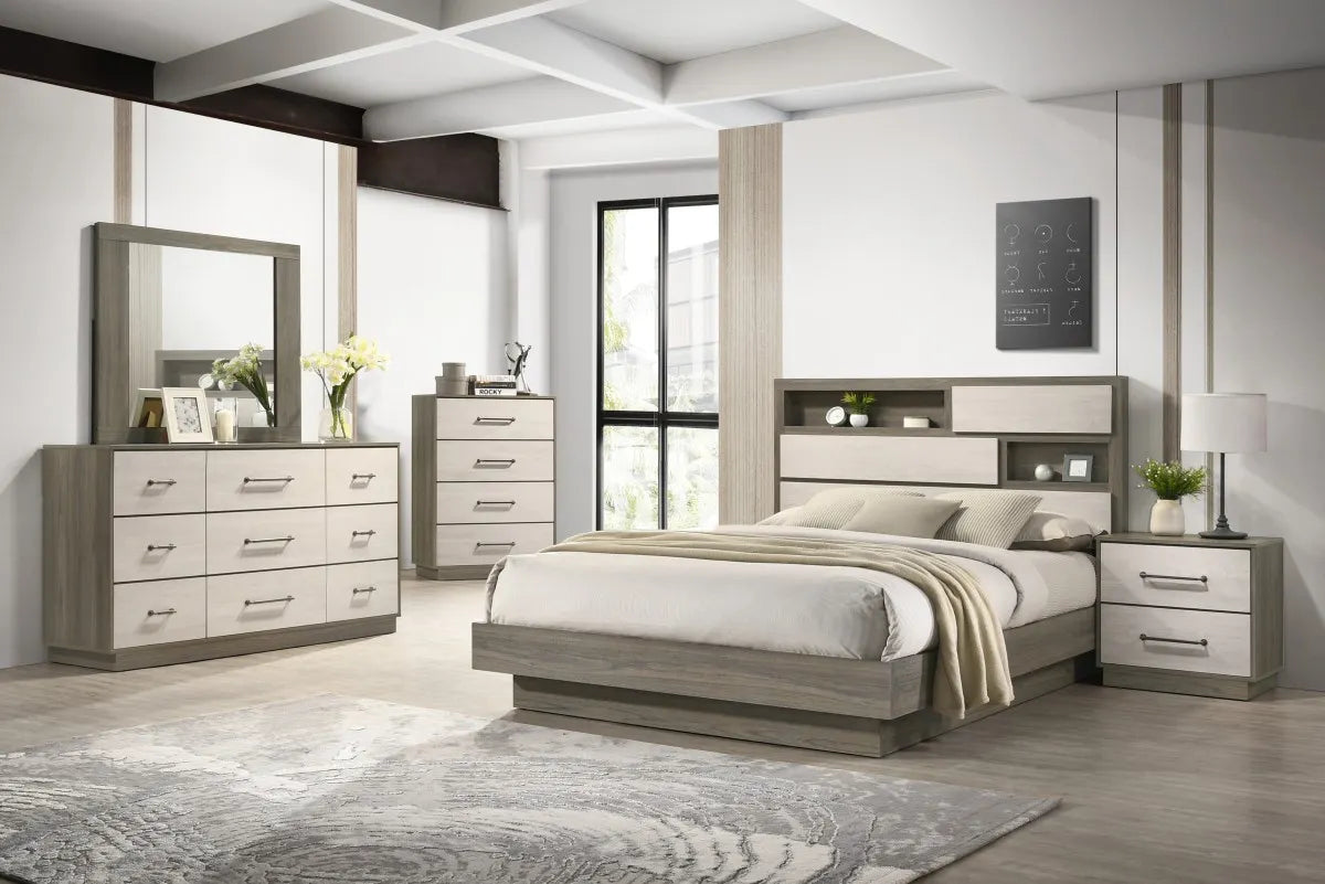 Amiri : Ensemble de Chambre 8 Pièces avec Lit de Rangement