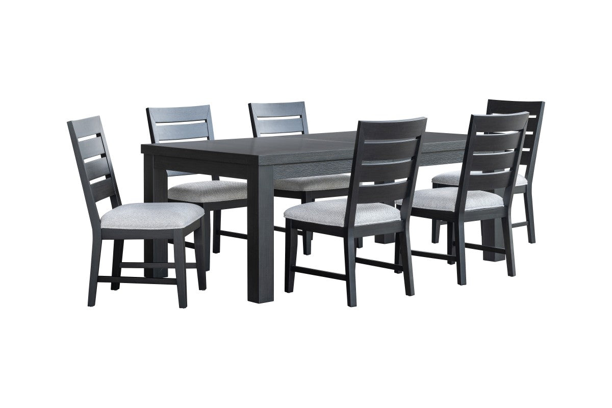 Ensemble de salle à manger Ottilie Noir Minuit | Table extensible en bois massif