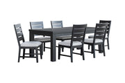 Ensemble de salle à manger Ottilie Noir Minuit | Table extensible en bois massif