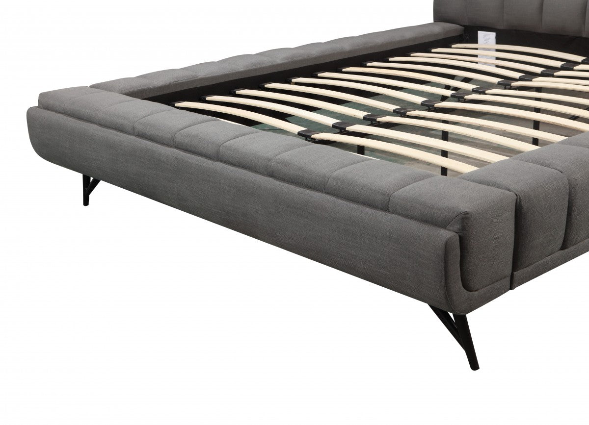 LIT PLATEFORME KING - GRIS ( Meuble Mtl )