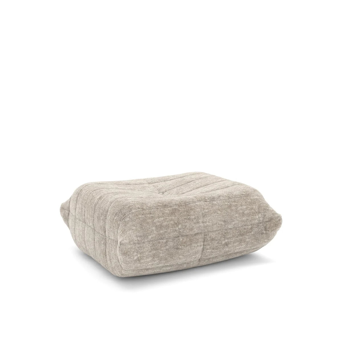Dontae : Ottoman Beige Matelassé avec Mousse Haute Densité