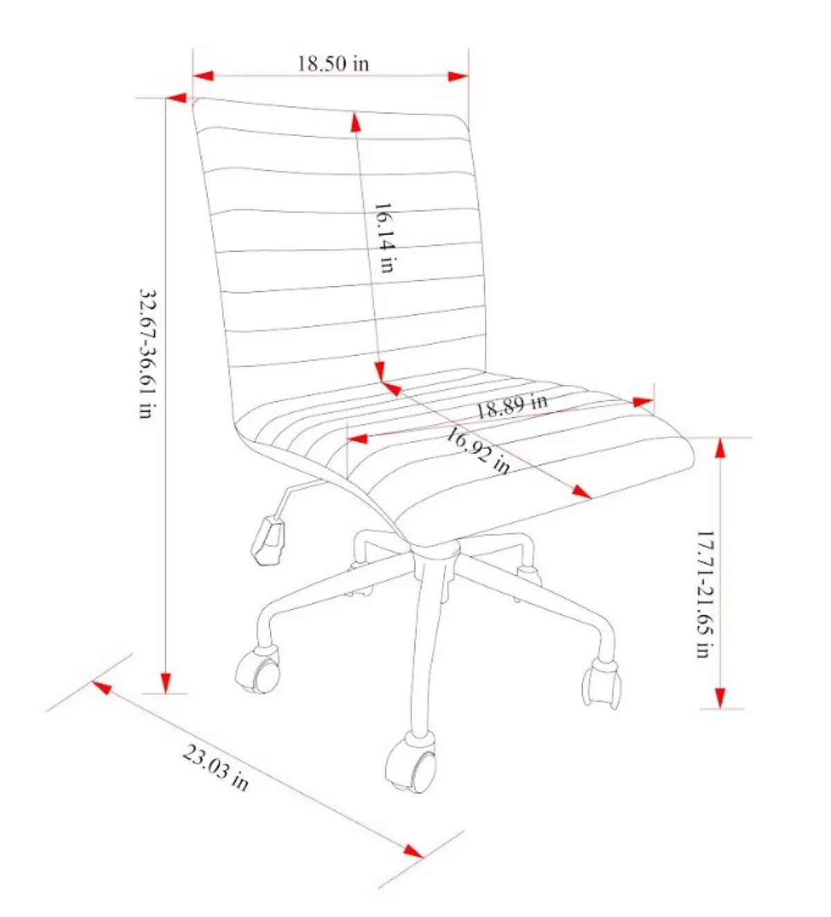 Chaise de travail Otto en tissu beige | Accents capitonnés