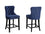 TABOURET DE BAR TISSU MARINE (LOT DE 2) ( Meuble Mtl )