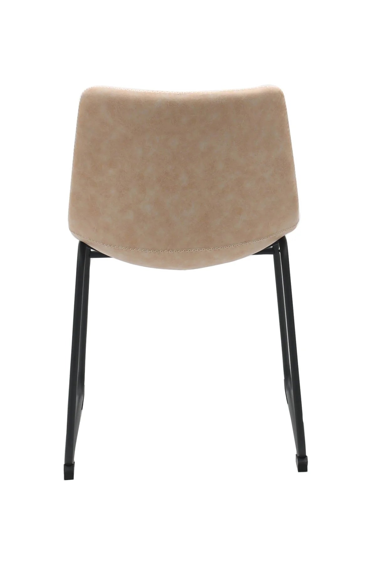 Chaises Ralphi en tissu beige vintage | Duo avec cadre en acier noir