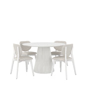 Akira Dining Set - Round Table & 4 Chairs