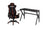 ENSEMBLE BUREAU ET CHAISE GAMING, ORANGE/NOIR ( Meuble Mtl )