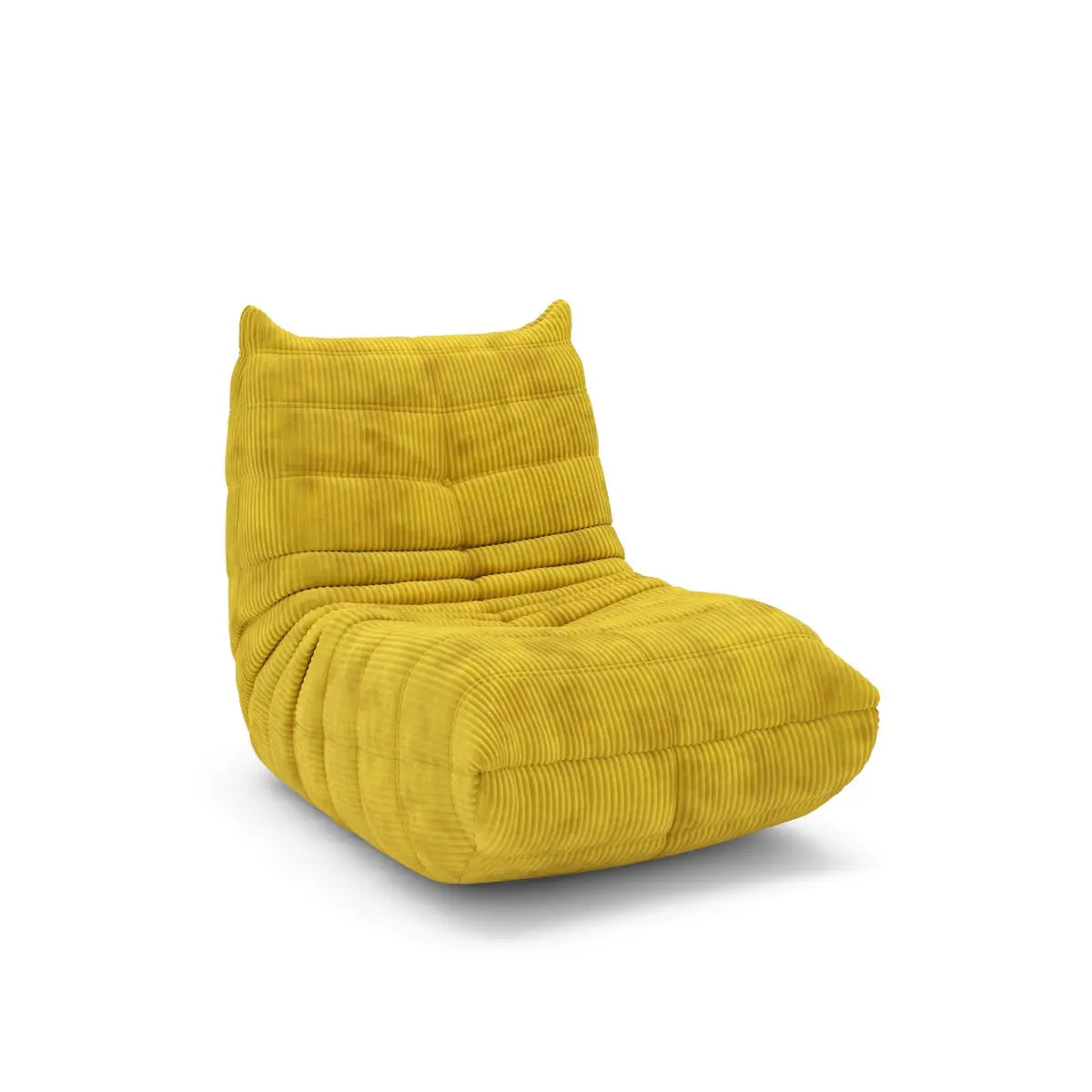 Fauteuil d'appoint Solana Jaune | Mousse 60D et design contemporain