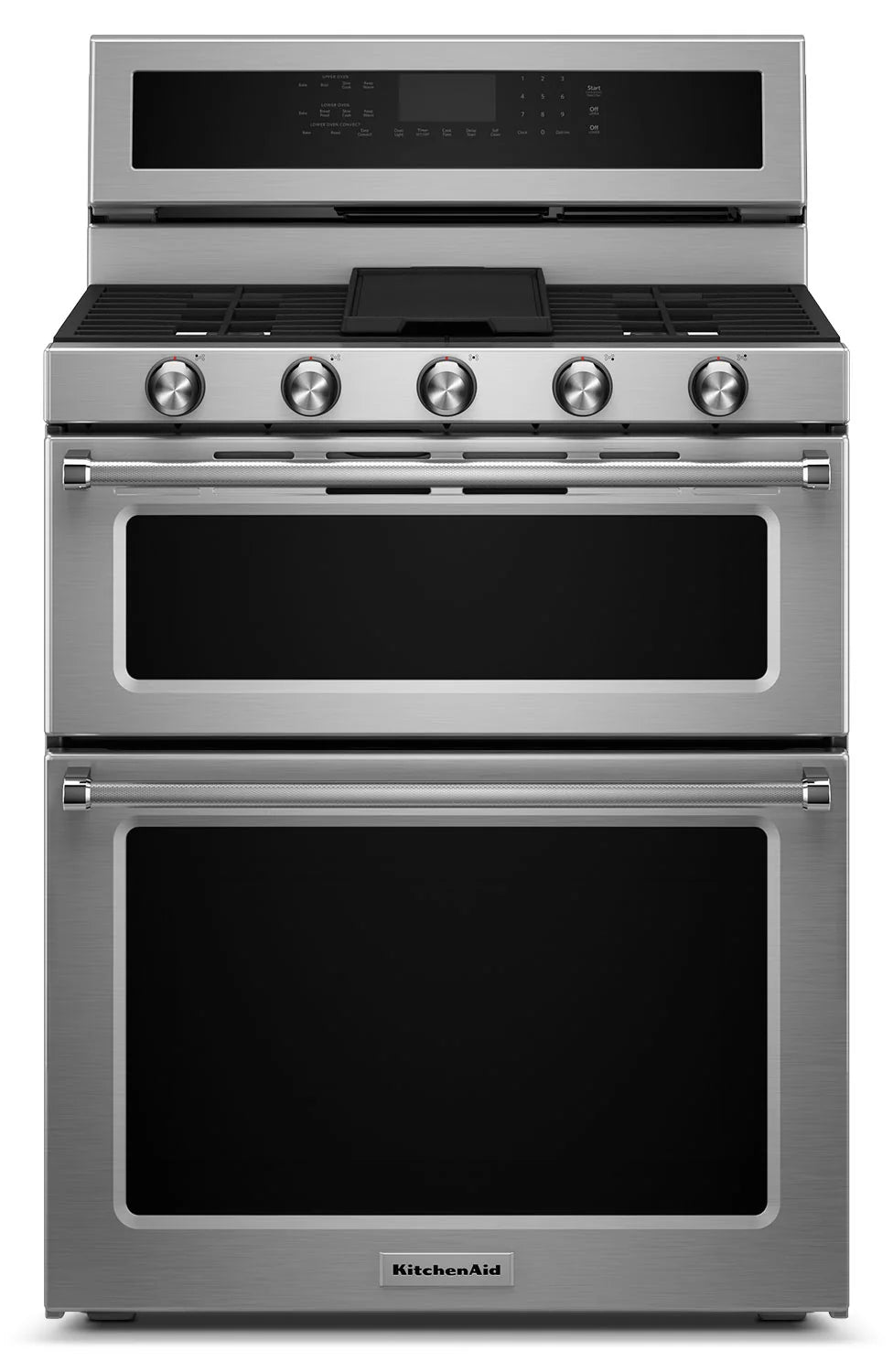 Cuisinière double four hybride KitchenAid de 6,7 pi³ en acier inoxydable KFDD500ESS