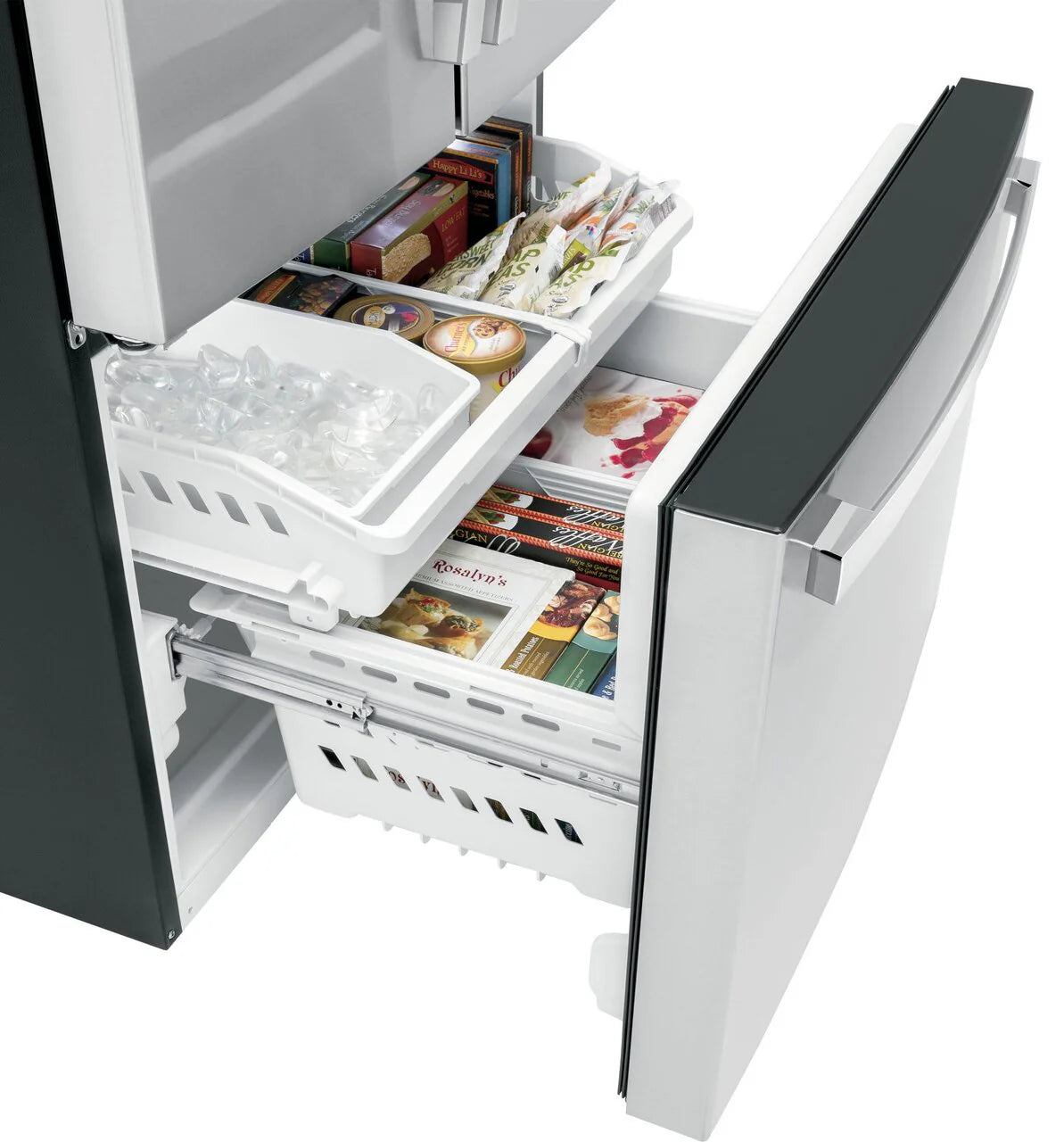 Réfrigérateur GE 21,9 pi³ Portes Françaises Inox 36"