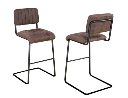 TABOURETS DE BAR LOT DE 2, MARRON ( Meuble Mtl )