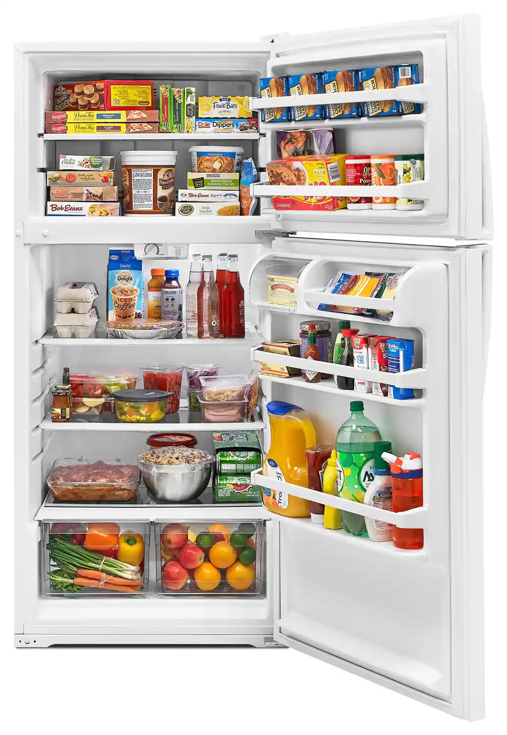 Whirlpool 28" 14 cu. ft. Top Freezer Refrigerator White Quiet WRT314TFDW