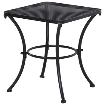 Table de bistro carrée en métal pour jardin, terrasse extérieure, bureau d'appoint, noir, 45,7 x 45,7 x 50,8 cm